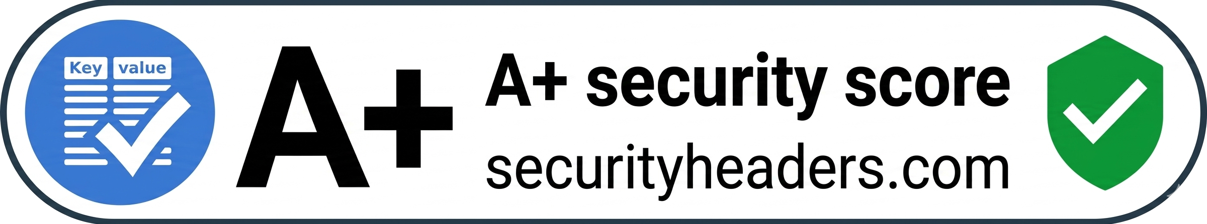SecurityHeaders.com A+ score badge